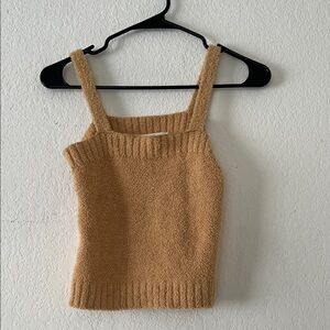 Cozy Knit Camisole in Warm Tan